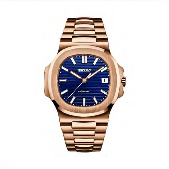 Seiko Nautilus Mod Rose Gold W/Ocean Blue — iTrade-00208