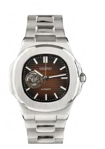 Seiko Mod Nautilus (Open Heart Chocolate — iTrade-00301