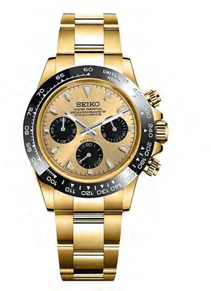 DAYTONA SEIKO MOD Gold W/Black — iTrade-00505