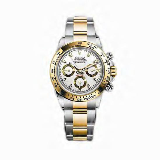 DAYTONA SEIKO MOD Two Tone Gold W/White — iTrade-00511
