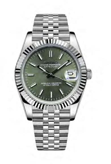 SEIKO MOD DATEJUST OLIVE GREEN — iTrade-00704