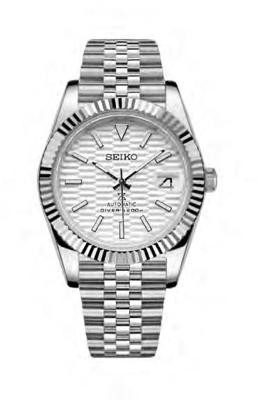 Seiko DateJust Mod Textured White — iTrade-00708