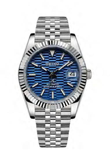 SEIKO MOD DATEJUST TEXTURED BLUE — iTrade-00709