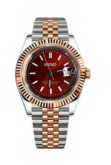 Seiko DateJust Mod Two Tone Rose Gold W/Red — iTrade-00710