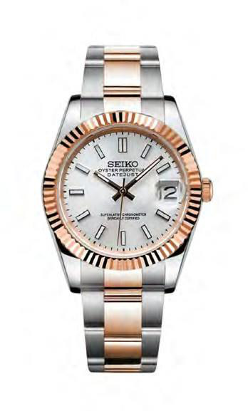 Seiko DateJust Mod Two Tone Rose Gold W/White — iTrade-00711
