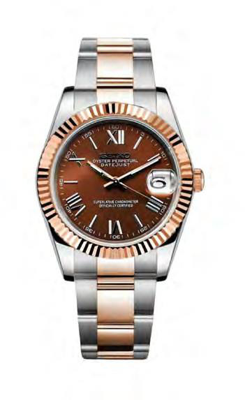 Seiko DateJust Mod Two Tone Rose Gold W/Chocolate Roman — iTrade-00713