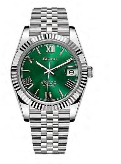 Seiko DateJust Mod Green Roman — iTrade-00714