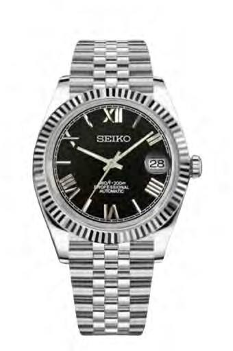Seiko DateJust Mod Black Roman — iTrade-00720