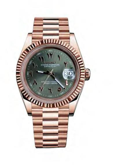 Seiko Mod Datejust RG Arabic Olive Green — iTrade-00813