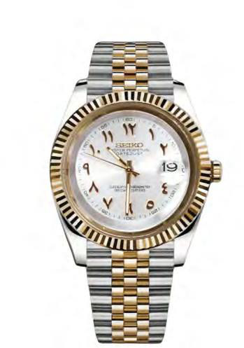 Seiko Mod Datejust Two- Tone Arabic Pure White — iTrade-00816