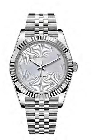 Seiko Mod Datejust White Textured Arabic — iTrade-00818