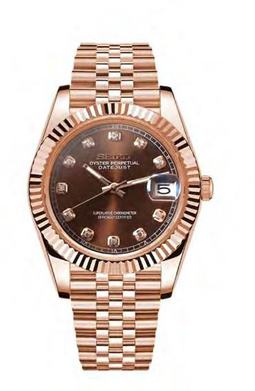 Seiko Mod Datejust Rose Gold Crystal Champagne — iTrade-00901