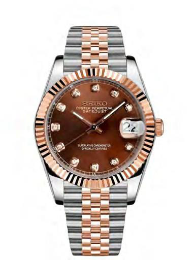 Seiko Mod Datejust Twotone Crystal Champagne — iTrade-00902