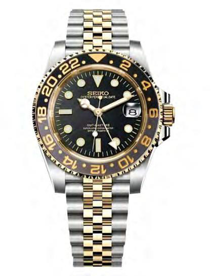 Seiko Mod GMT Twotone Gold Black — iTrade-01209