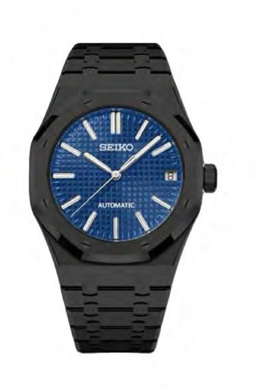 Seiko Mod Royal Oak Black - Blue — iTrade-01408