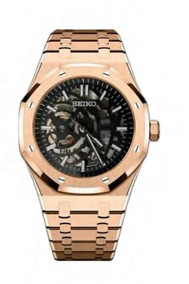Seiko Mod Royal Oak Skeleton Rose Gold — iTrade-01501