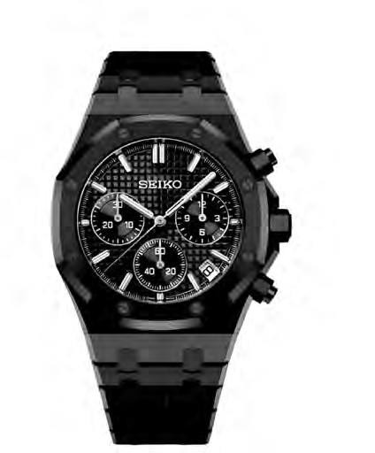 Seiko Mod Royal Oak Chronograph Black Panther — iTrade-01602