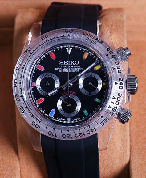 DAYTONA SEIKO MOD | Custom Dianmond Dial — iTrade-01914