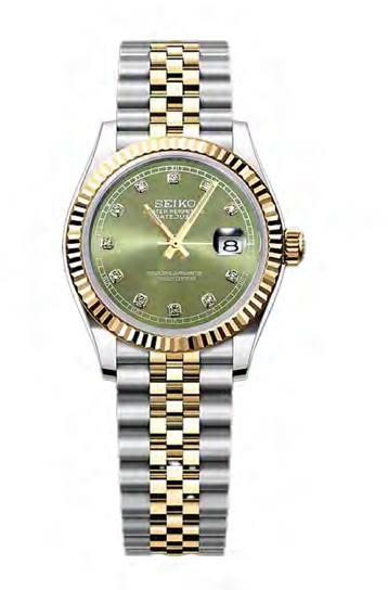 Seiko Mod | Olive Green Gold Diamond — iTrade-02006