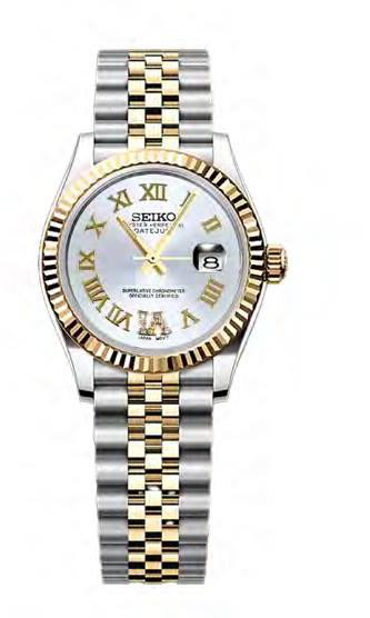 Seiko Mod | Roman White Gold Diamond — iTrade-02011